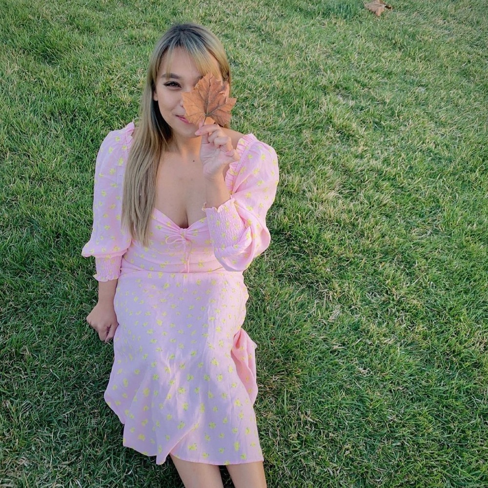 Pink spring dress - Picture 2 of 2